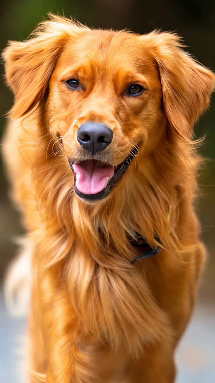 Golden retriever photo selected for a portrait